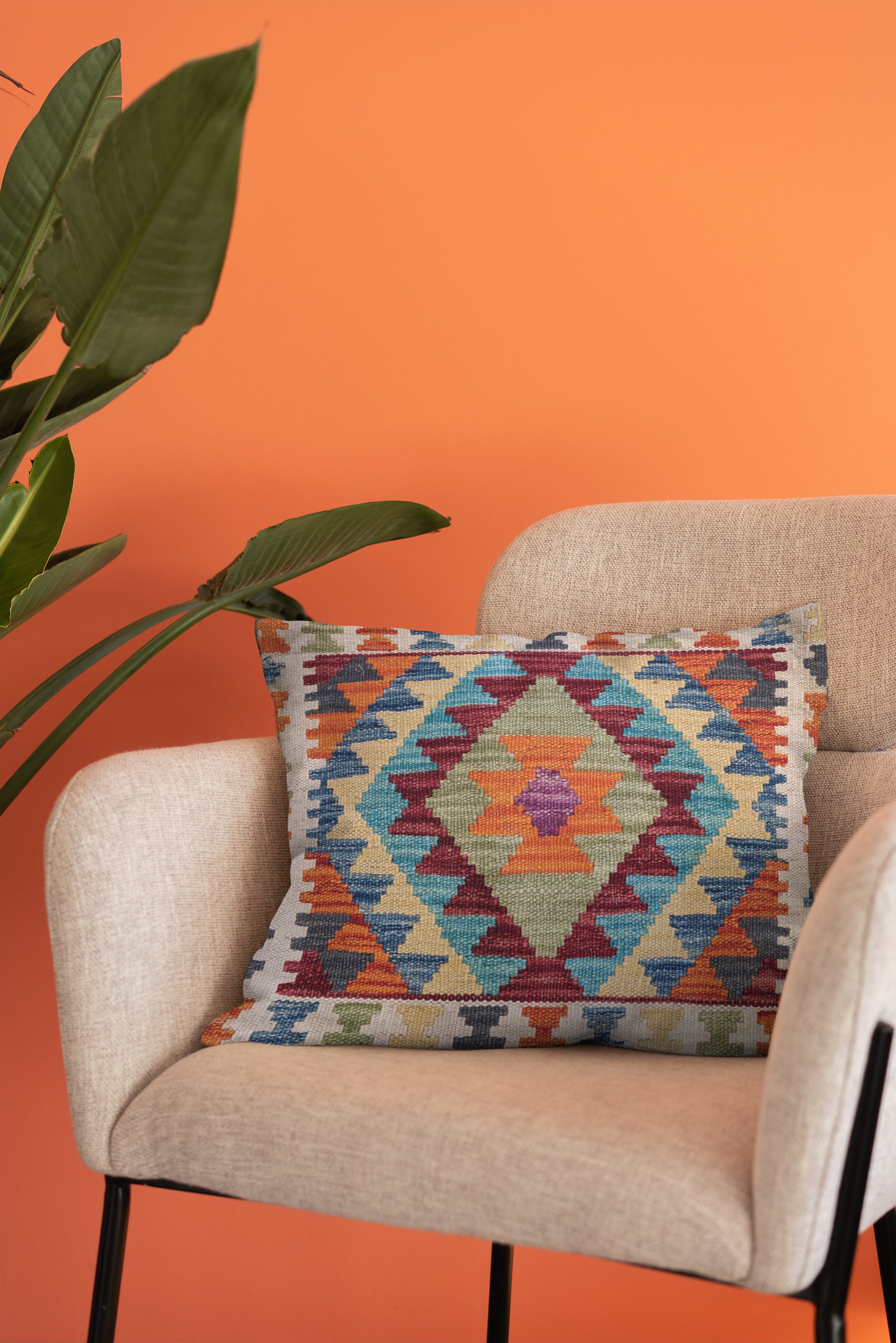 Afghan Kilim Cushion Cover - 45 x 45 cm